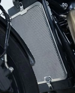 R&G RAD0224SI Radiateurbeschermer Zilver Triumph Bonneville Bobber (Black) (17-)